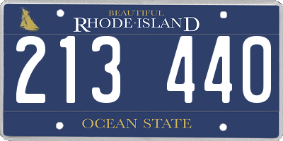 RI license plate 213440