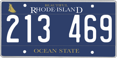 RI license plate 213469