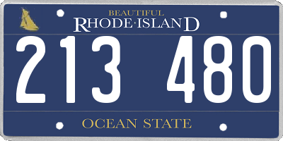 RI license plate 213480