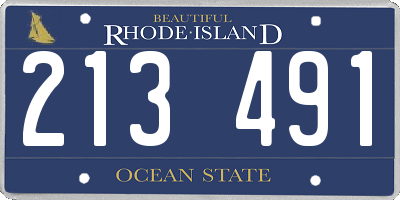 RI license plate 213491
