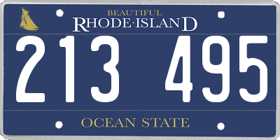 RI license plate 213495