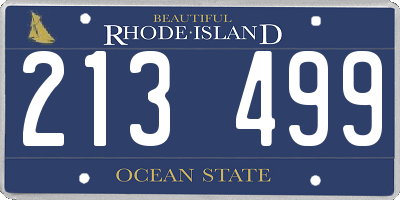 RI license plate 213499