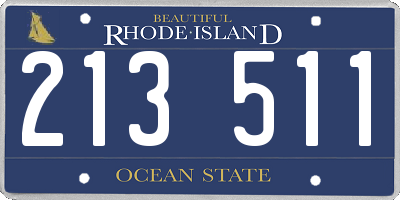 RI license plate 213511