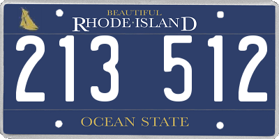RI license plate 213512