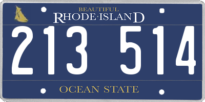 RI license plate 213514