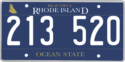 RI license plate 213520