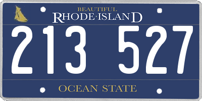 RI license plate 213527