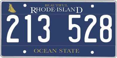 RI license plate 213528