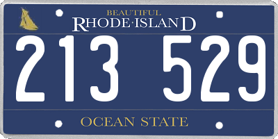 RI license plate 213529