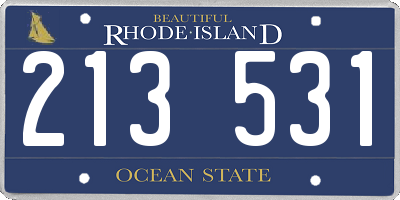 RI license plate 213531