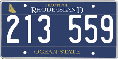 RI license plate 213559