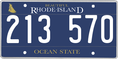 RI license plate 213570