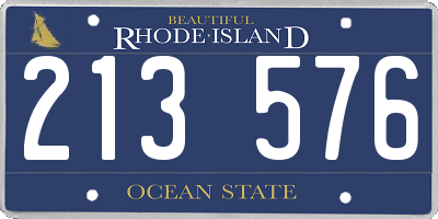 RI license plate 213576