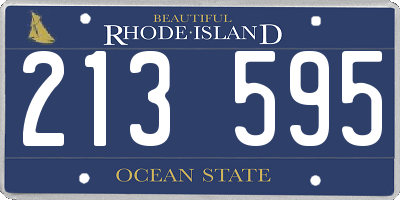 RI license plate 213595