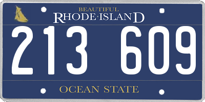 RI license plate 213609