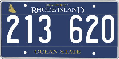 RI license plate 213620