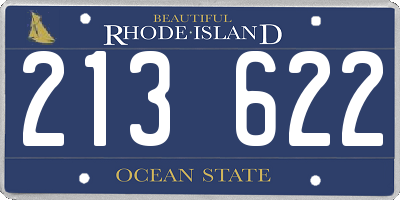 RI license plate 213622