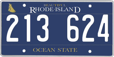 RI license plate 213624