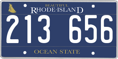 RI license plate 213656
