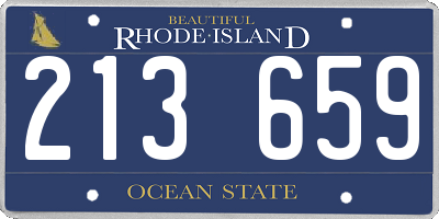 RI license plate 213659