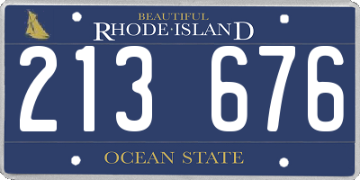 RI license plate 213676
