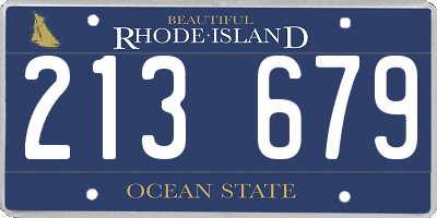 RI license plate 213679