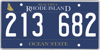 RI license plate 213682