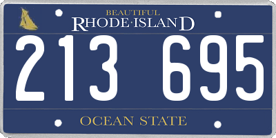 RI license plate 213695