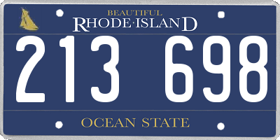 RI license plate 213698
