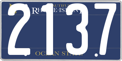 RI license plate 2137