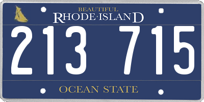 RI license plate 213715