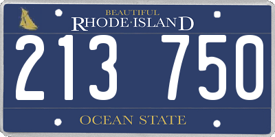 RI license plate 213750