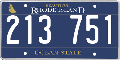 RI license plate 213751