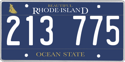 RI license plate 213775
