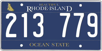 RI license plate 213779