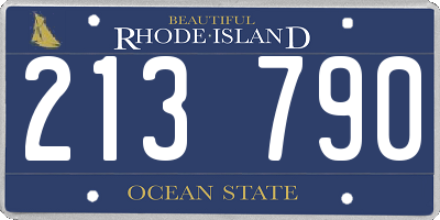 RI license plate 213790