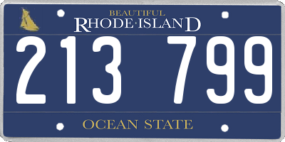 RI license plate 213799