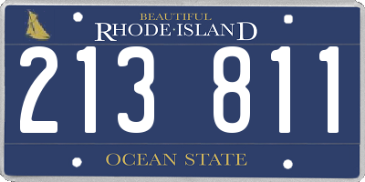 RI license plate 213811