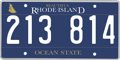 RI license plate 213814