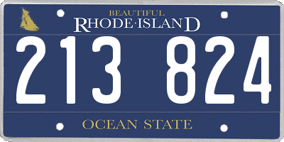 RI license plate 213824