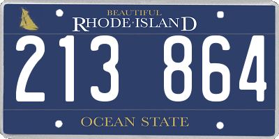 RI license plate 213864