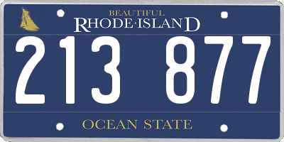 RI license plate 213877