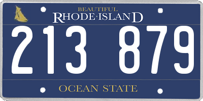 RI license plate 213879