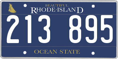 RI license plate 213895