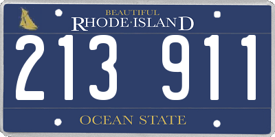 RI license plate 213911