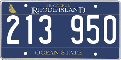 RI license plate 213950
