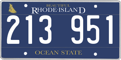 RI license plate 213951