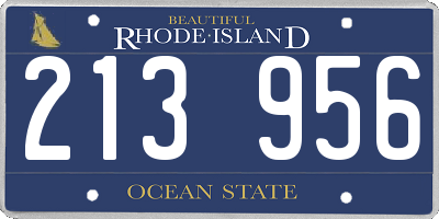 RI license plate 213956