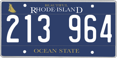 RI license plate 213964