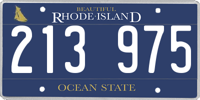 RI license plate 213975